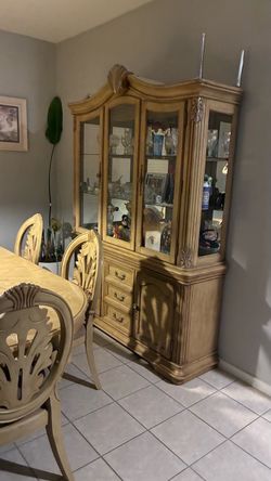 Table and China hutch