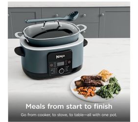 Ninja® PossibleCooker™ PRO 8-in-1, 8.5-qt, Sea Salt Gray, MC1001 Replaces 14 appliances, Triple Fusion Heat®, slow cook, sauté, roast & steam, nonstic