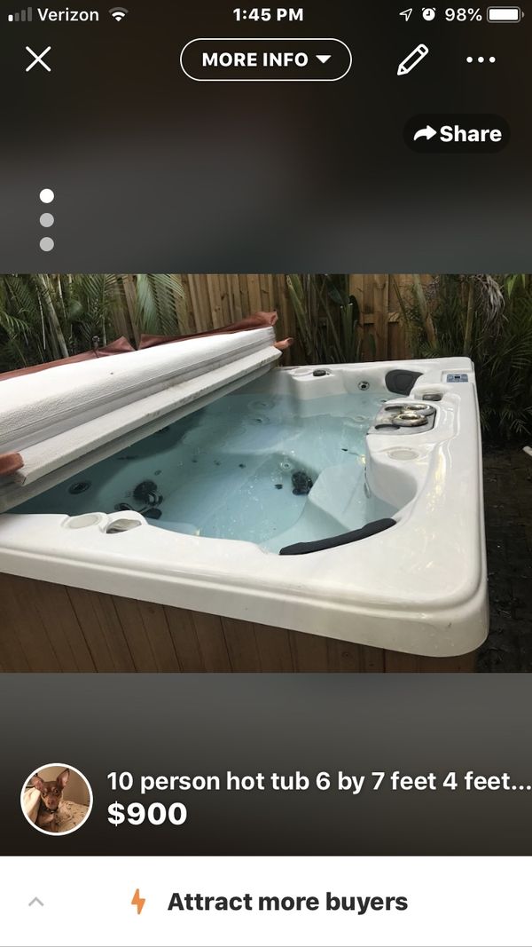 Big Hot Tub Works Well Came With House For Sale In Boca Raton Fl Offerup