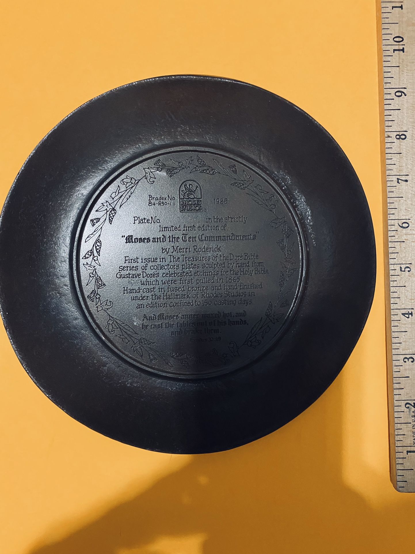 Rhodes studios ten Commandments Plate