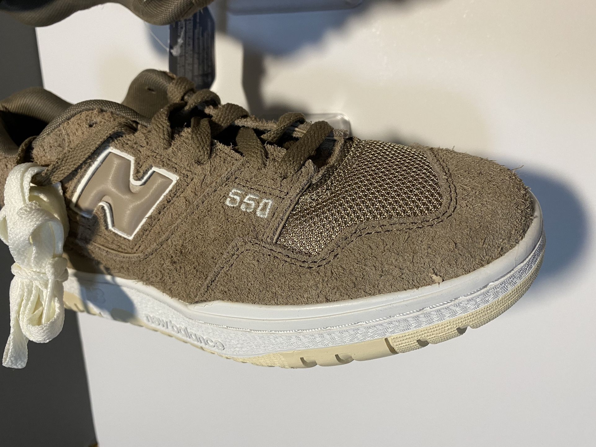 New Balance 550 Mushroom Brown suede Casual Sneakers men's sz