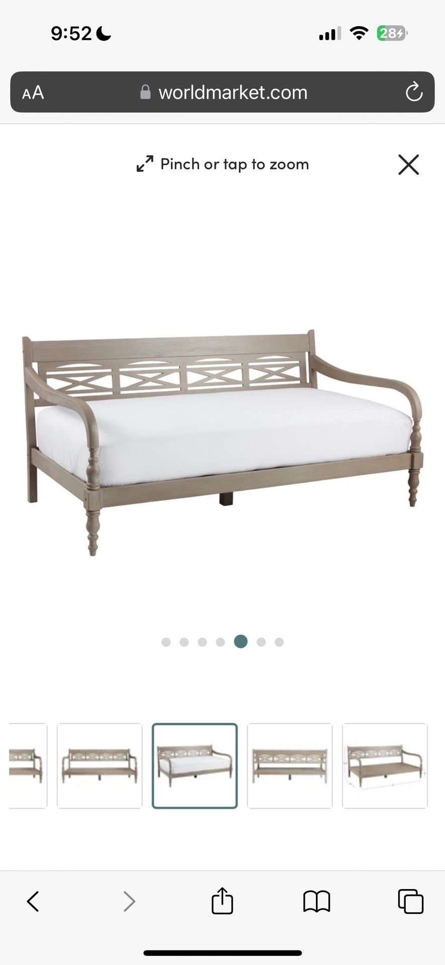 Daybed + memory foam mattress