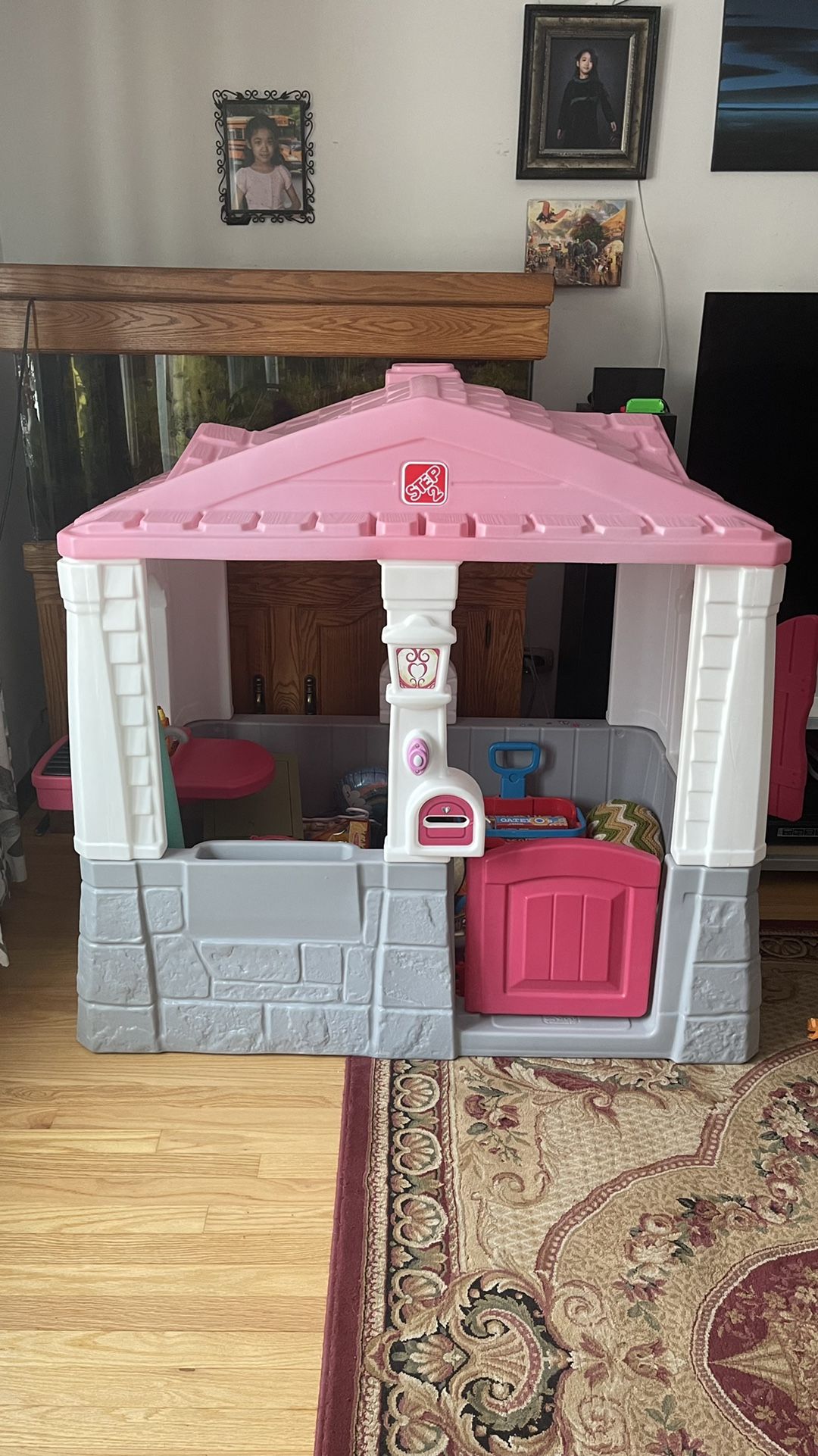 Step2 Like New Neat and Tidy Pink Cottage Playhouse, for Toddlers I’m Only Uesd Inside My House Check More Pictures Show Shape Conditions
