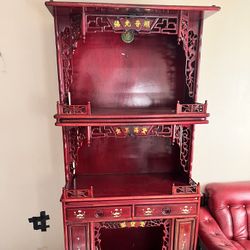 Red Chinese Shelf 