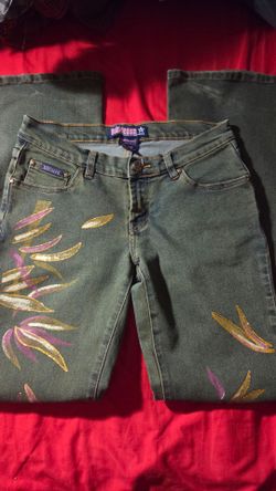 Bubblegum USA American flavour low rise flared jeans, size 5/6