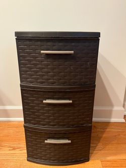 Sterilite 3-Drawer Brown Woven Storage Unit