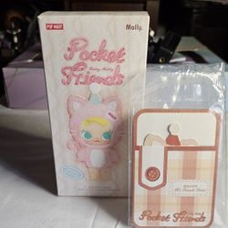 POP MART Baby Molly Pocket Friends Series Vinyl Plush Pendant Blind Box.