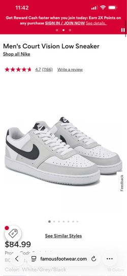 Men's Court Vision Low Sneaker