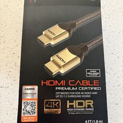 6 ft HDMI cable