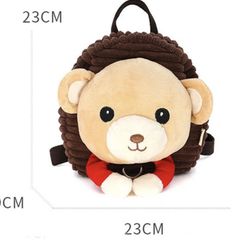 Mini Backpack with Leash Harness Short Plush Fabric Anti-Lost Children