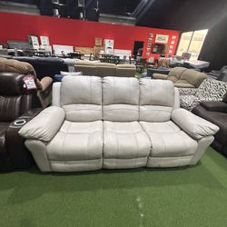 Beige Manual Recliner 