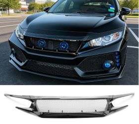16-21 Honda Civic Front Upper Mesh Grille Gloss Black