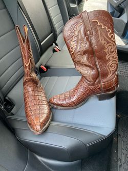 Luchese crocodile western boots