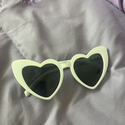White Heart Sunglasses 
