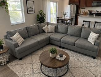 🚚🇲🇽🛋️DELIVERY AVAIL! Gray Modular Sectional Sofa – Super Comfortable