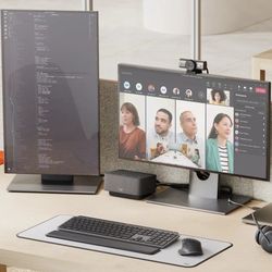 Excellent Condition! Logitech - Logi Dock All-in One Laptop Docking Station with Speakerphone for Zoom, Google Meet, Google Voice with 230W Power Adap