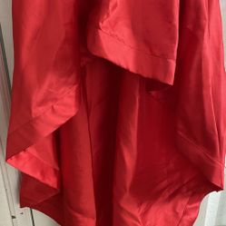 Red Strapless Prom Dress Size 5