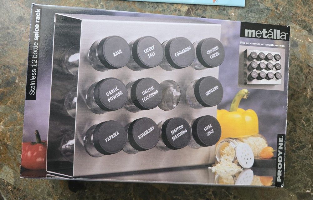 METALLA STAINLESS STEEL SPICE RACK.....