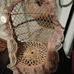 Vintage Wicker Doll Chair Excellent Condition