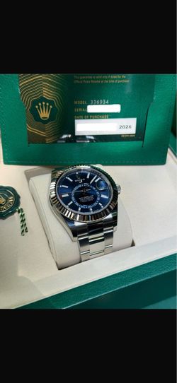 Rolex Sky Dweller 336934 oyster bracelet blue dial just dated brand new never worn!   Complete set 09/2026