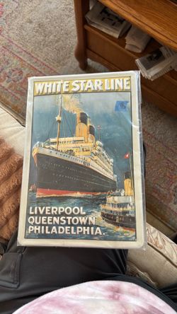 White star line.  Metal sign