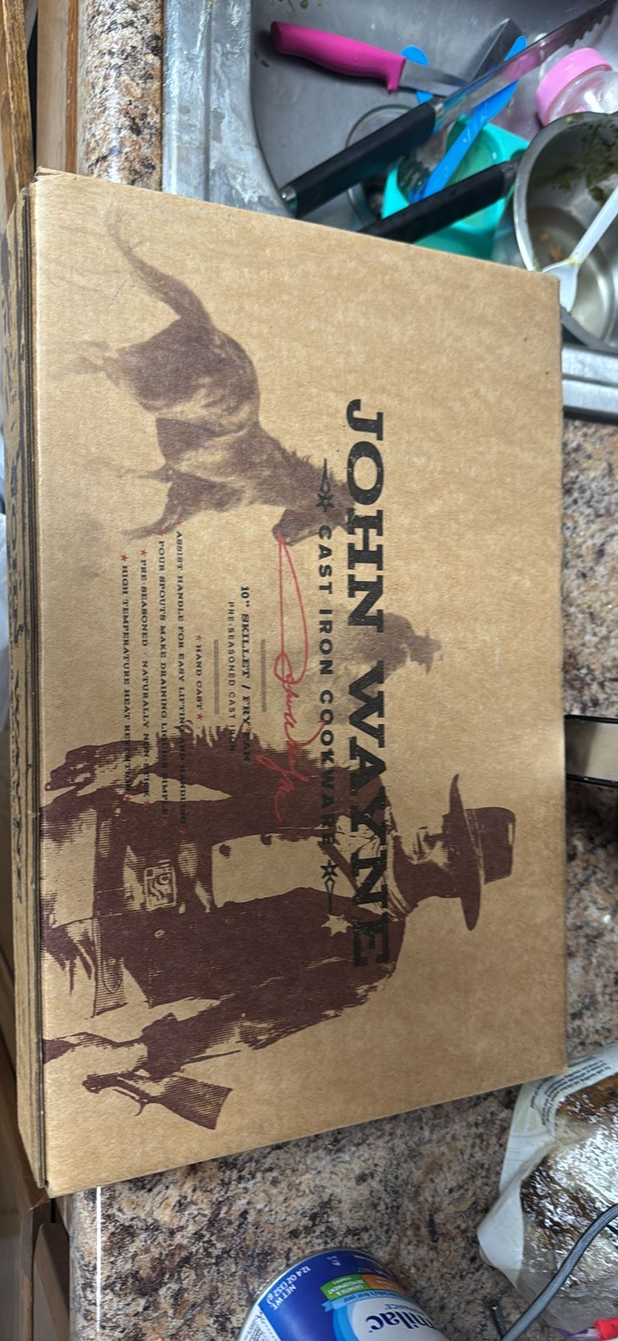 John Wayne Cast Iron Skillet