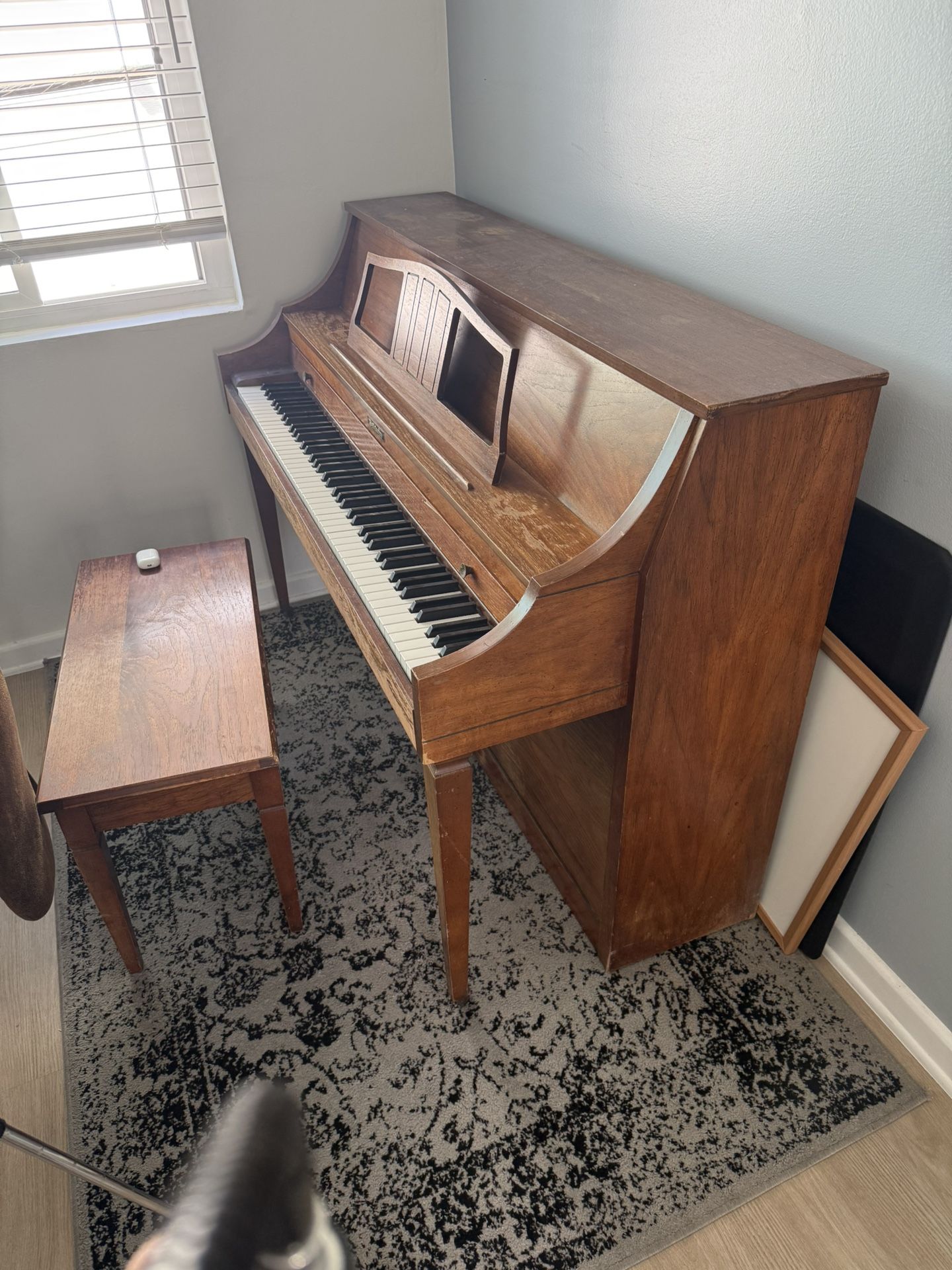 Baldwin Upright Piano & Bench