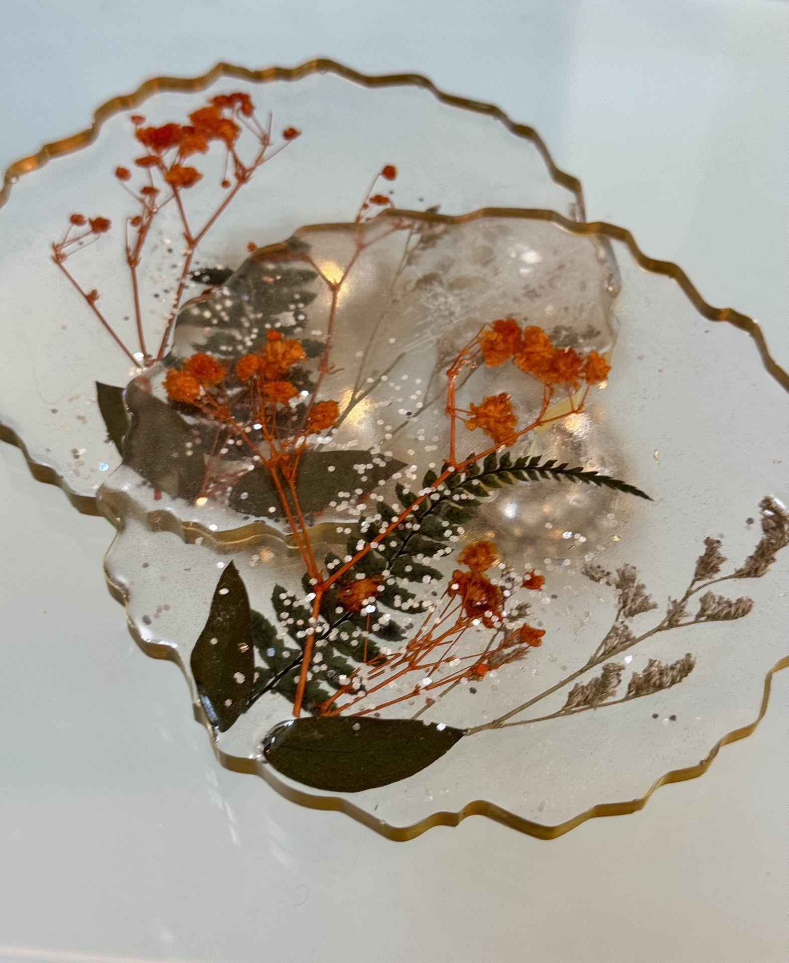 Decorative 2 Resin Coasters