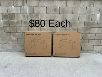 NEW White Electric Dual-Motor Height Adjustable 4-Leg Standing Desk Frame ONLY *$80 Each*