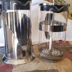 French press Coffee Makers $4, Hot Plate$5, Mugs and Glass $5, Scale $5, Pie Plates $10