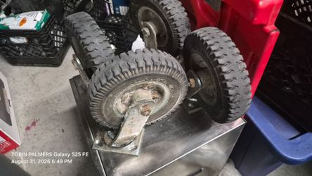 10" pneumatic cart wheels set of 4