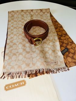 Coach Brown Leather Belt Medium