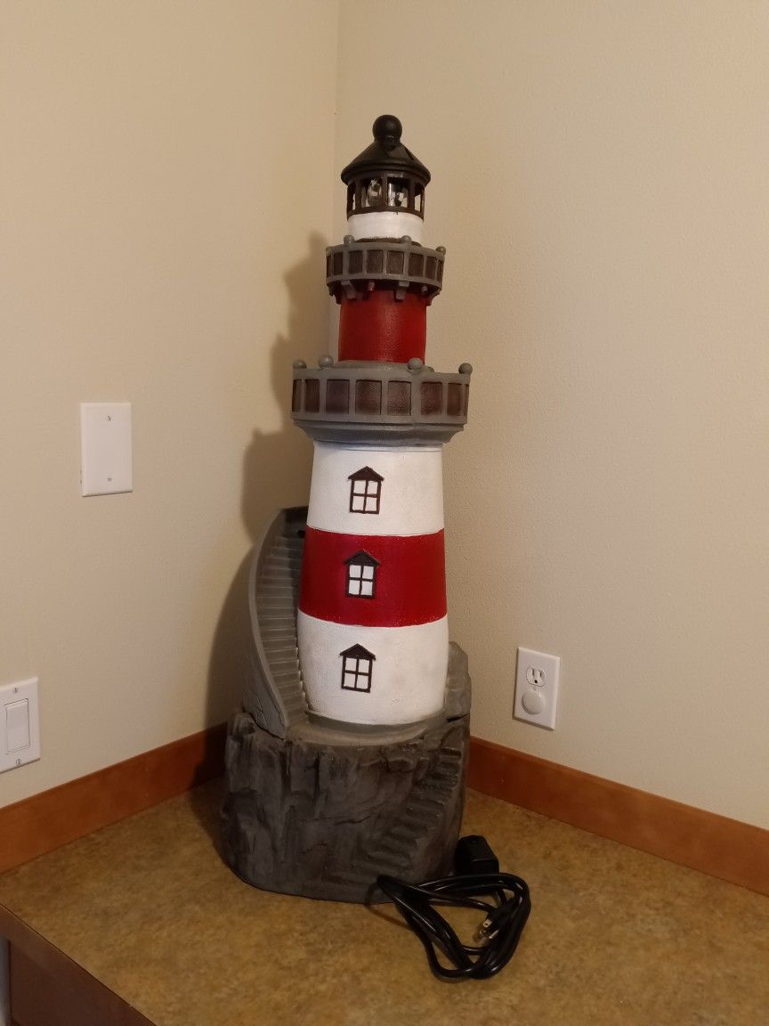 40 Inch Light House Fountain Never Used $150