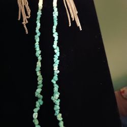 Turquoise & Angel Skin Coral Beaded Necklace