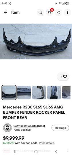 Mercedes R230 SL65 SL 65 AMG BUMPER FENDER ROCKER PANEL FRONT REAR