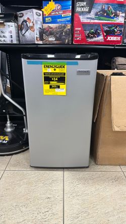Frigidaire Gallery Mini Refrigerator Compact Fridge Stainless Steel Dorm Office Garage