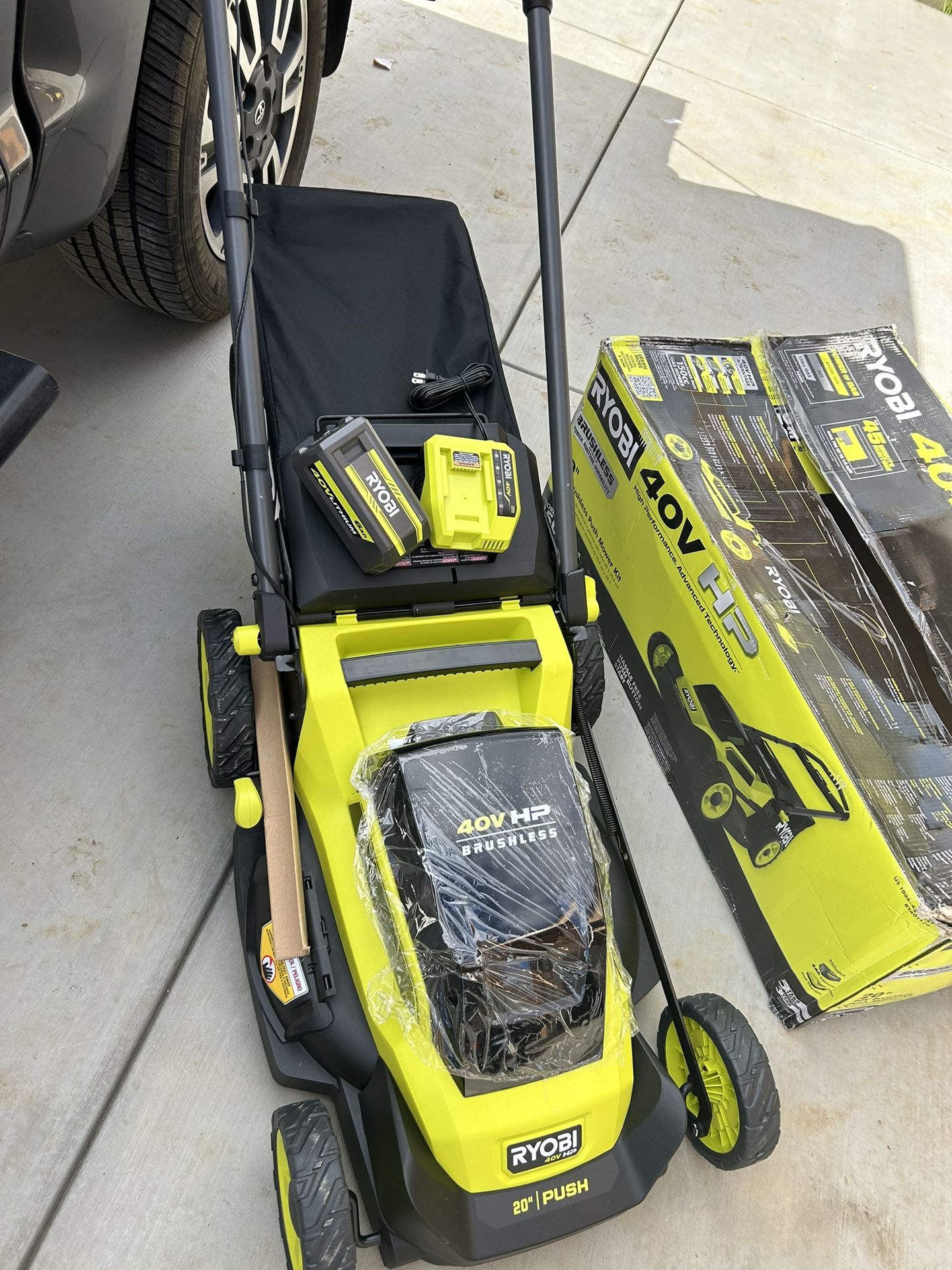 RYOBI 40V HP Brushless 20 Cordless Battery Walk Behind Push