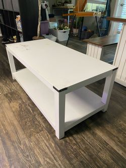 White Wooden Coffee Table