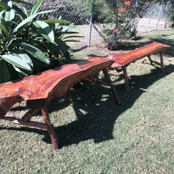 Red Cedar Wood Benches 