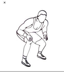 Large Wrestler Metal Wall Art