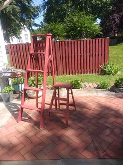 Genuine Wood Ladders In Pair--Great Condition