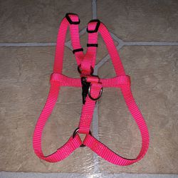 Small Dog Leash Harness Hot Pink