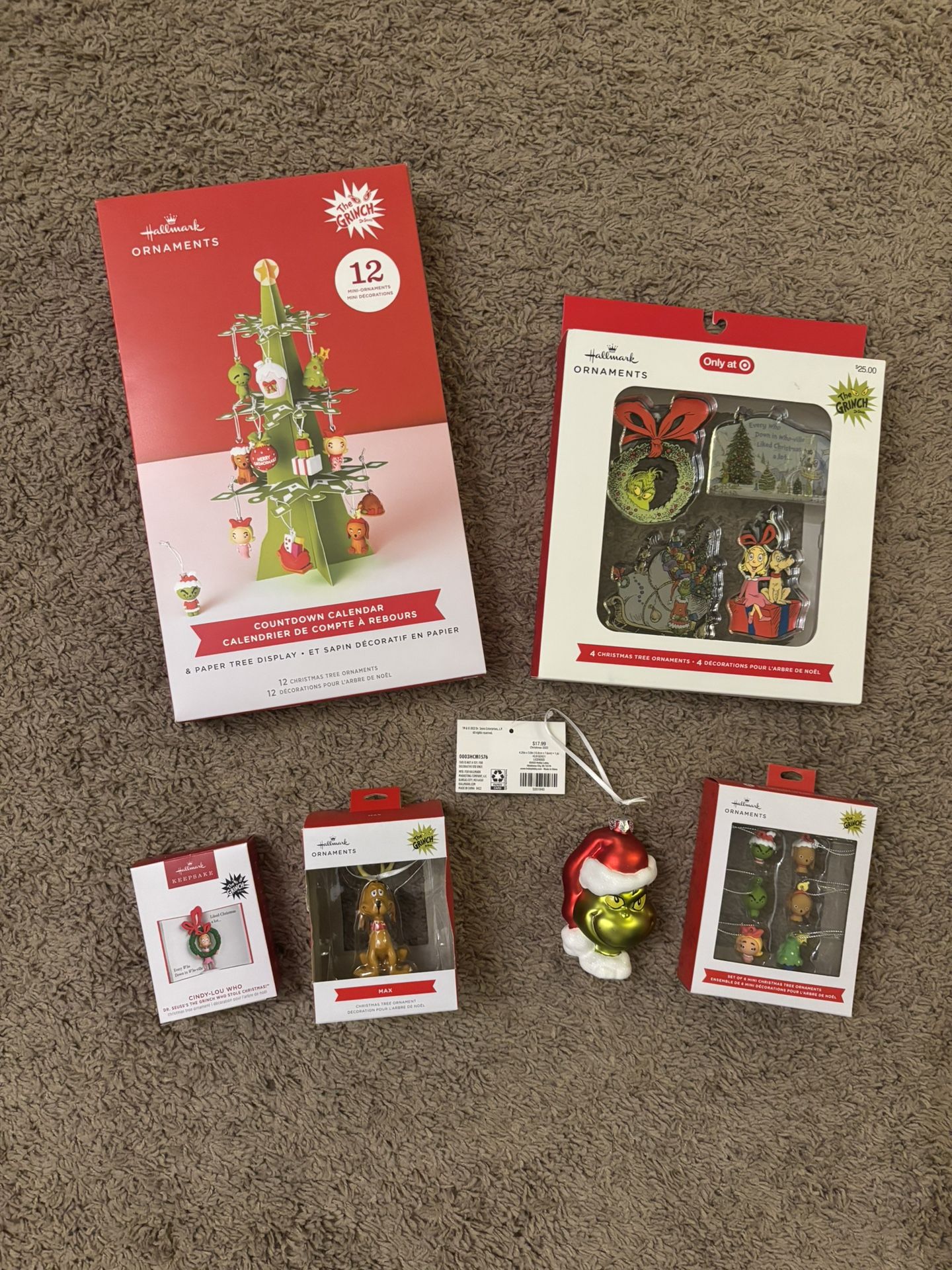Hallmark How The Grinch Stole Christmas Ornaments Lot