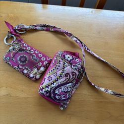 Vera Bradley Lanyard ID And Wristlet 