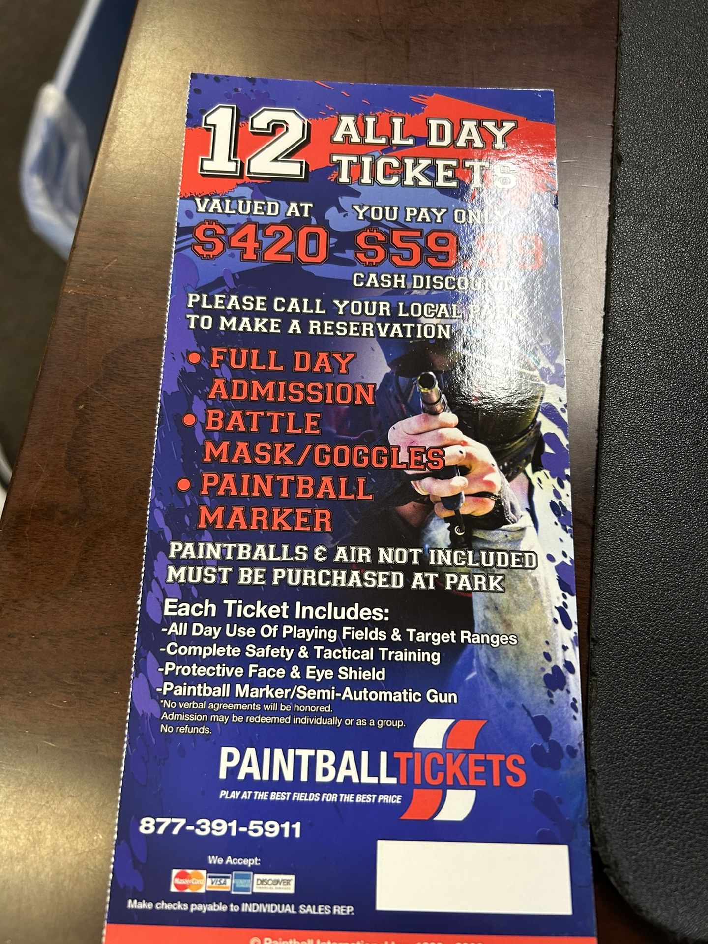 Paintball All Day Full Admission Pass