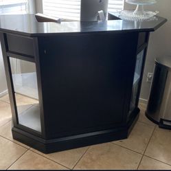  INWOOD CONTEMPORARY BAR WITH WINE RACK AND STEMWARE STORAGE 