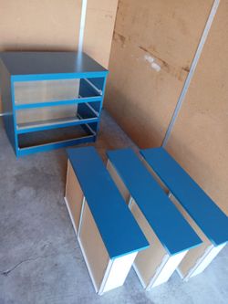 Rare Teal blue color ikea malm 3 drawer chest dresser