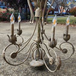 Antique Gold Chandelier Heavy Duty - Free
