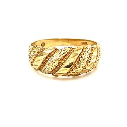Vintage 10k Gold Ribbed Ring