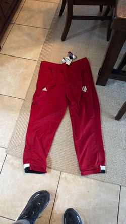 Adidas Indiana Hoosiers Embroidered Elastic Waist Drawstring Track Pants Size 2XL